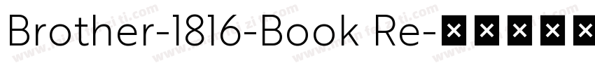 Brother-1816-Book Re字体转换